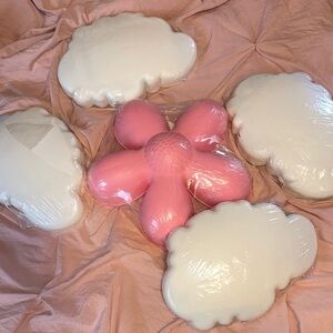 Pink Flower and White Cloud Cushions